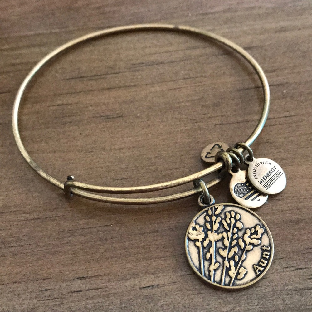 Alex + Ani Aunt Gold Bangle Bracelet